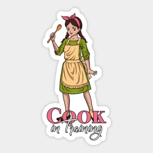 Girl cook in training Sticker